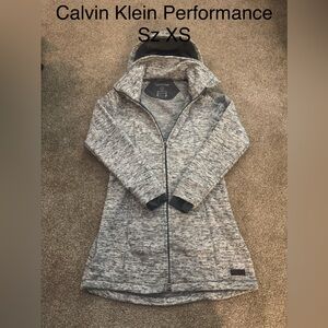 Calvin Klein Women's Marled Gray Sweatshirt Jacket sz XS